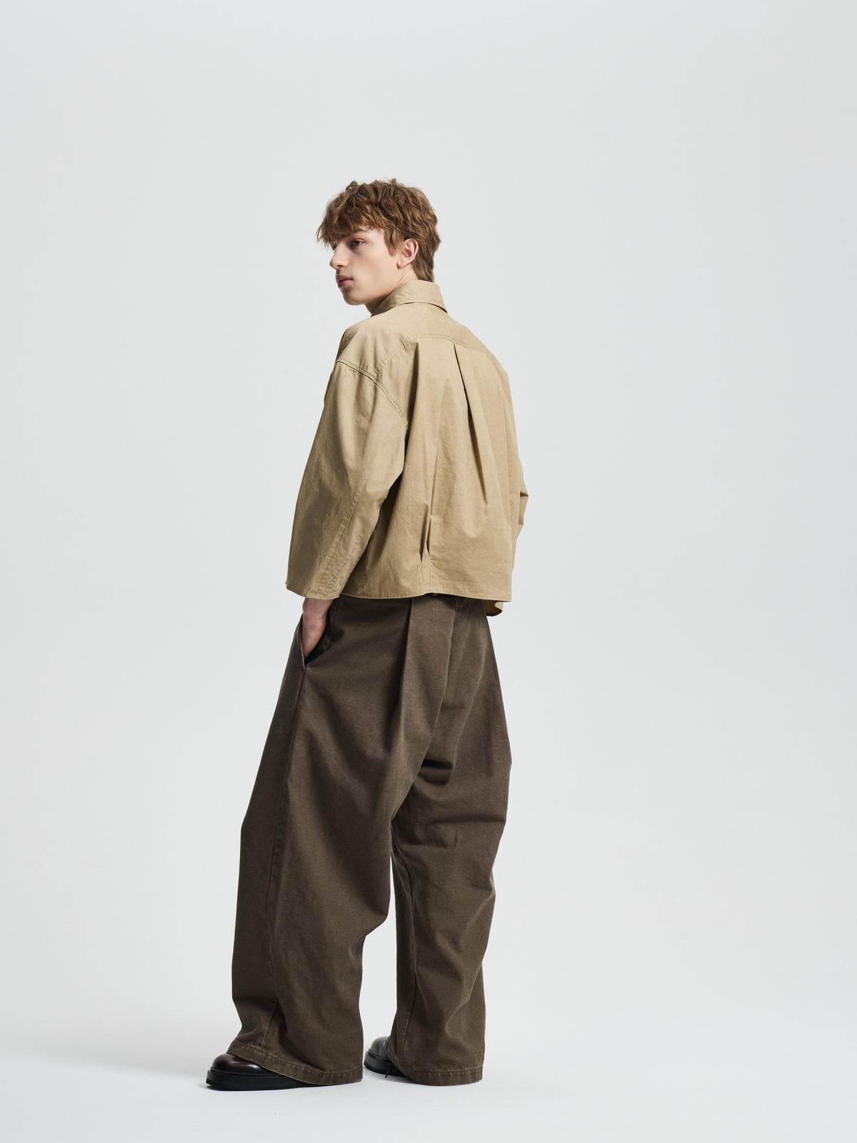 Merely Washed Canvas Flared Pants