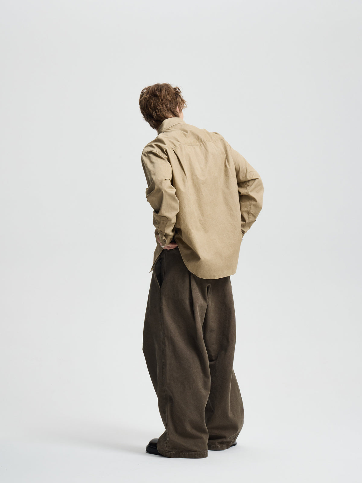 Merely Washed Canvas Flared Pants