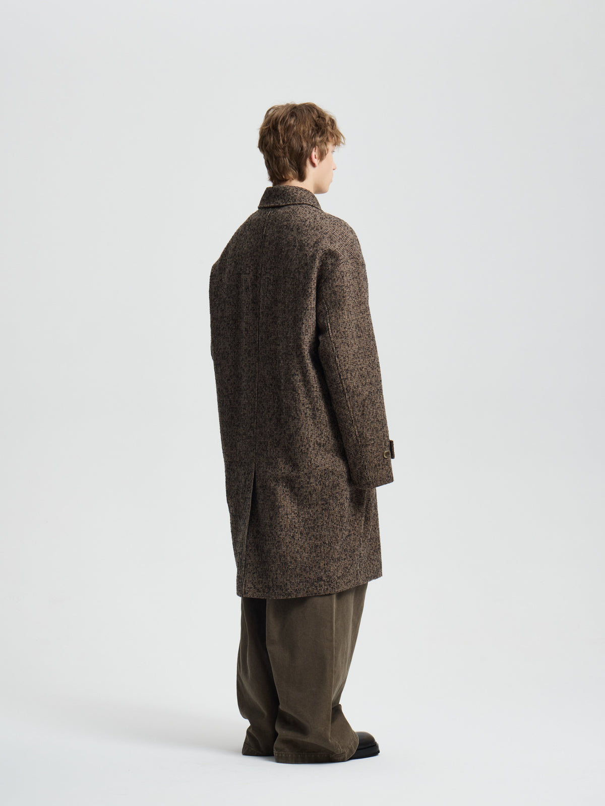 Merely Casentino Wool Check Gurkha Coat