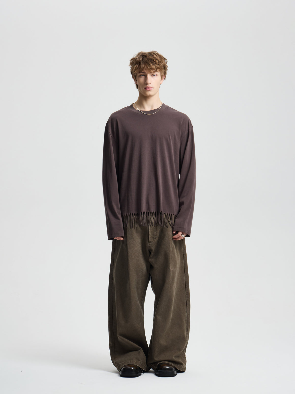 Merely Super Single Fringy Cropped Jersey