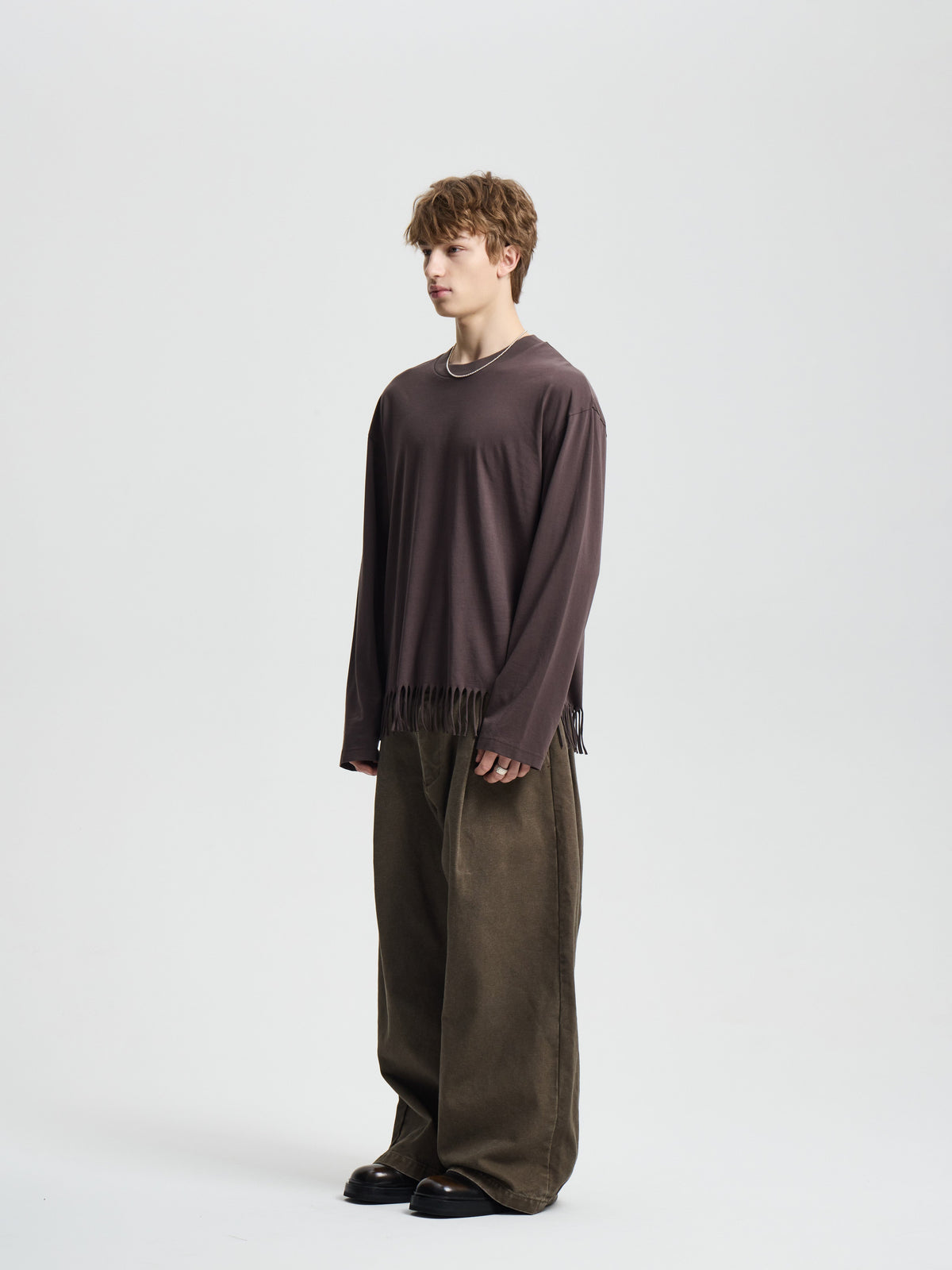 Merely Super Single Fringy Cropped Jersey