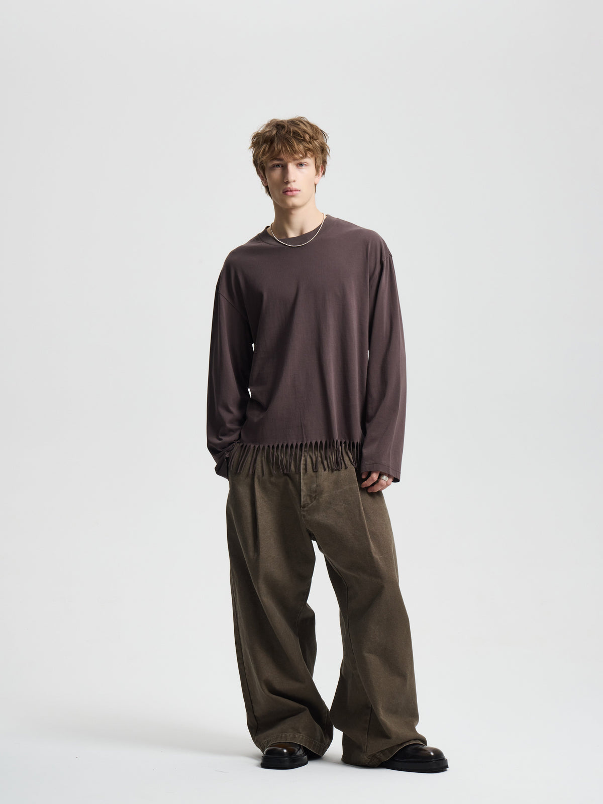 Merely Super Single Fringy Cropped Jersey