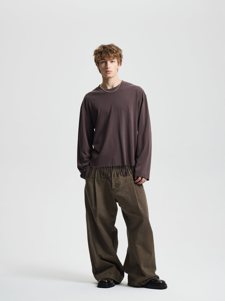 Merely Super Single Fringy Cropped Jersey