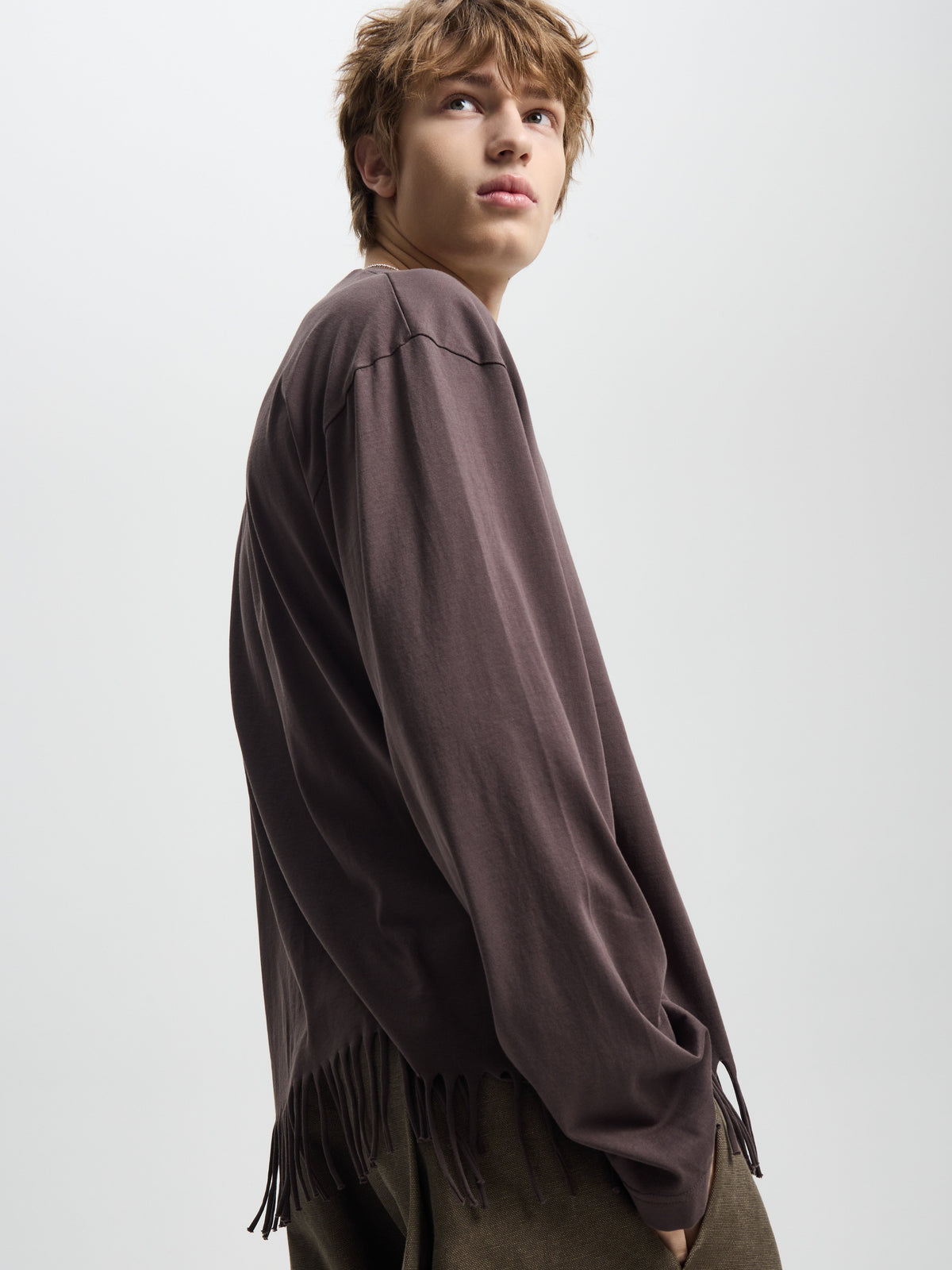 Merely Super Single Fringy Cropped Jersey