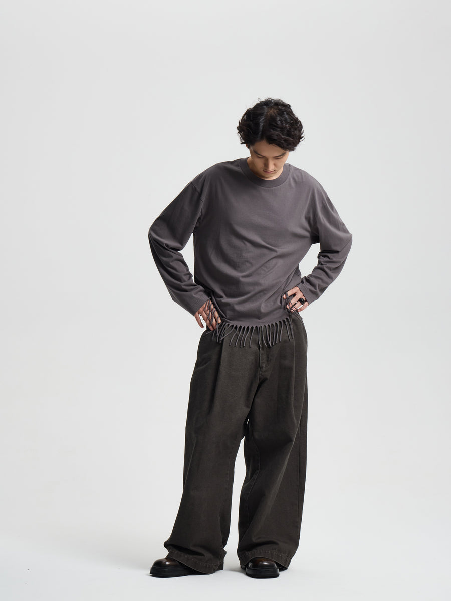 Merely Super Single Fringy Cropped Jersey