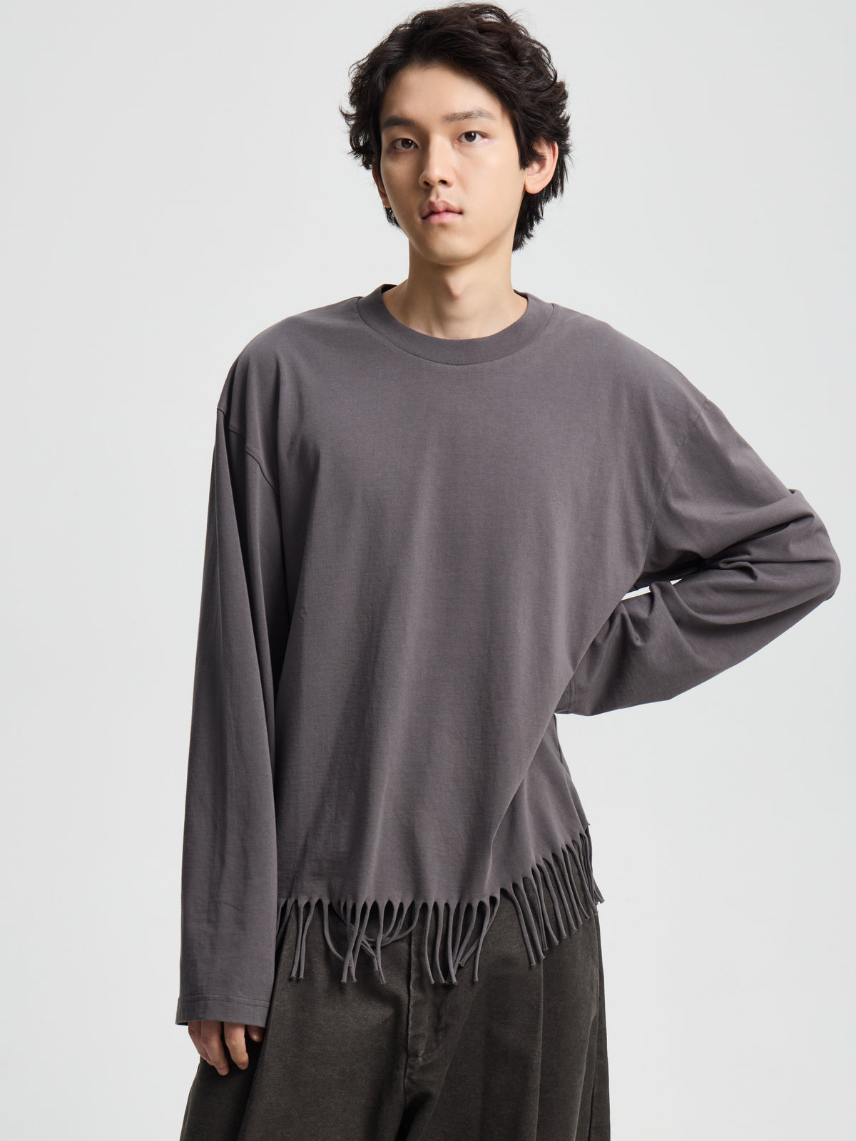 Merely Super Single Fringy Cropped Jersey