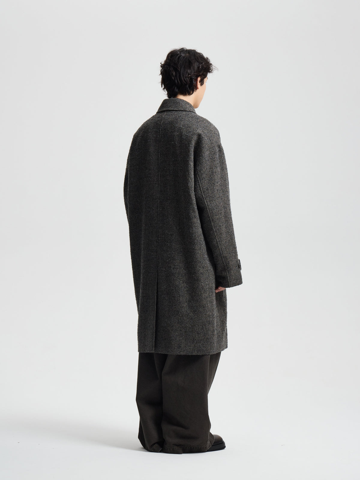 Merely Casentino Wool Check Gurkha Coat