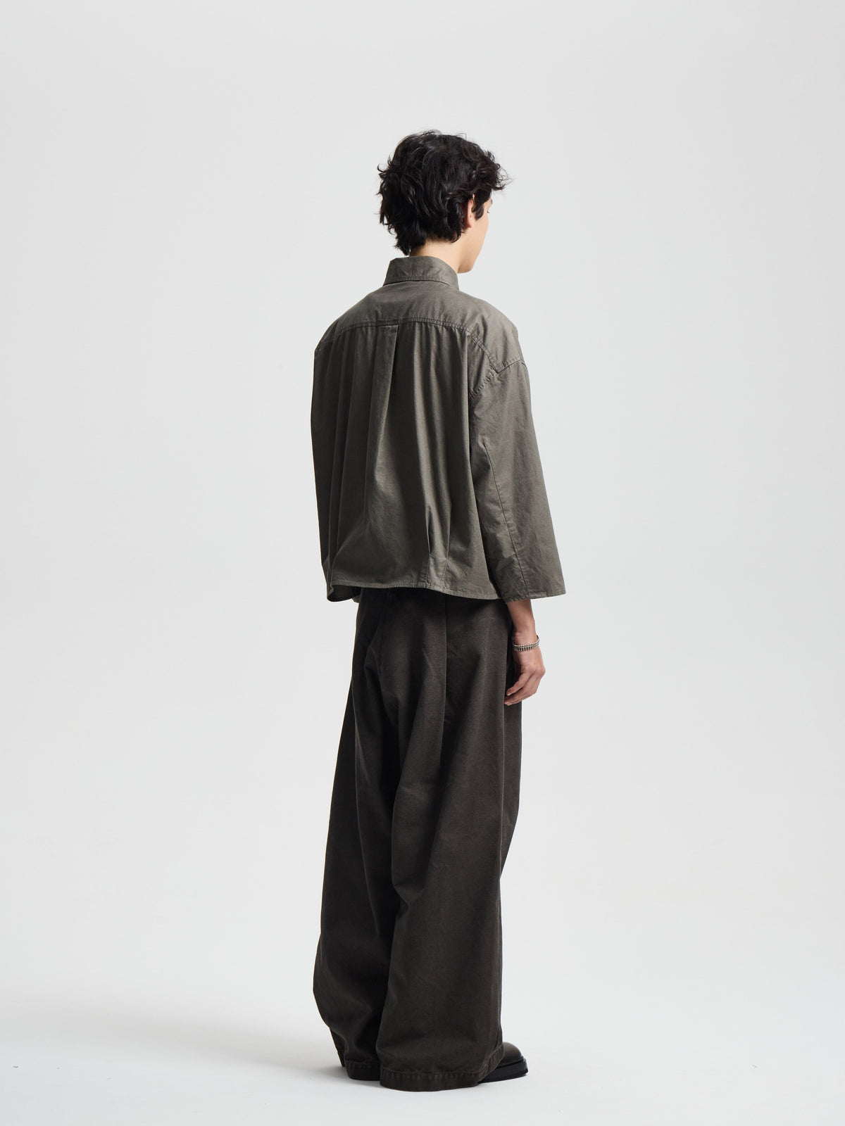Merely Washed Canvas Flared Pants