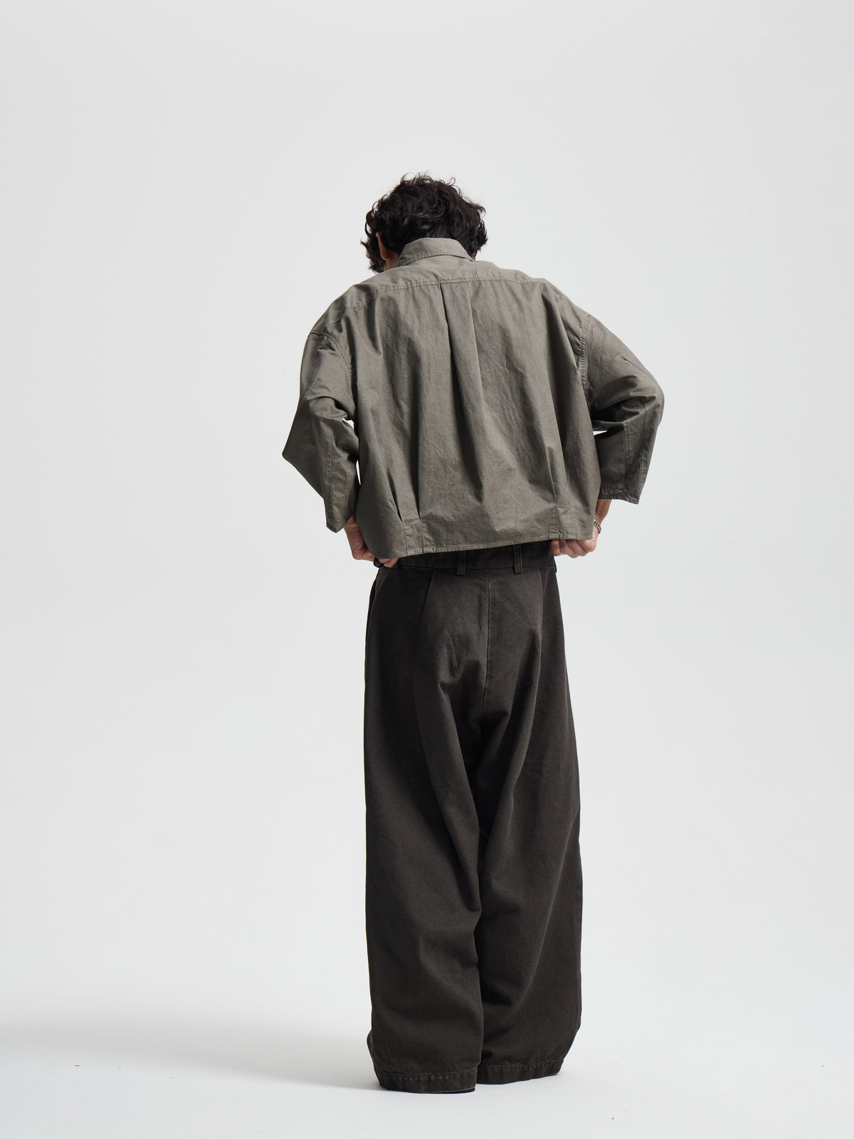 Merely Washed Canvas Flared Pants