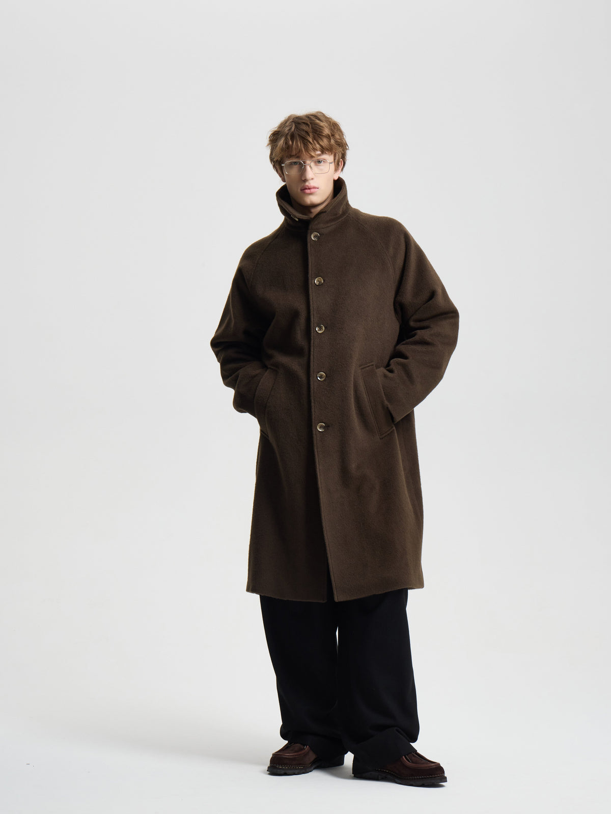Merely Wool Flannel Raglan Coat