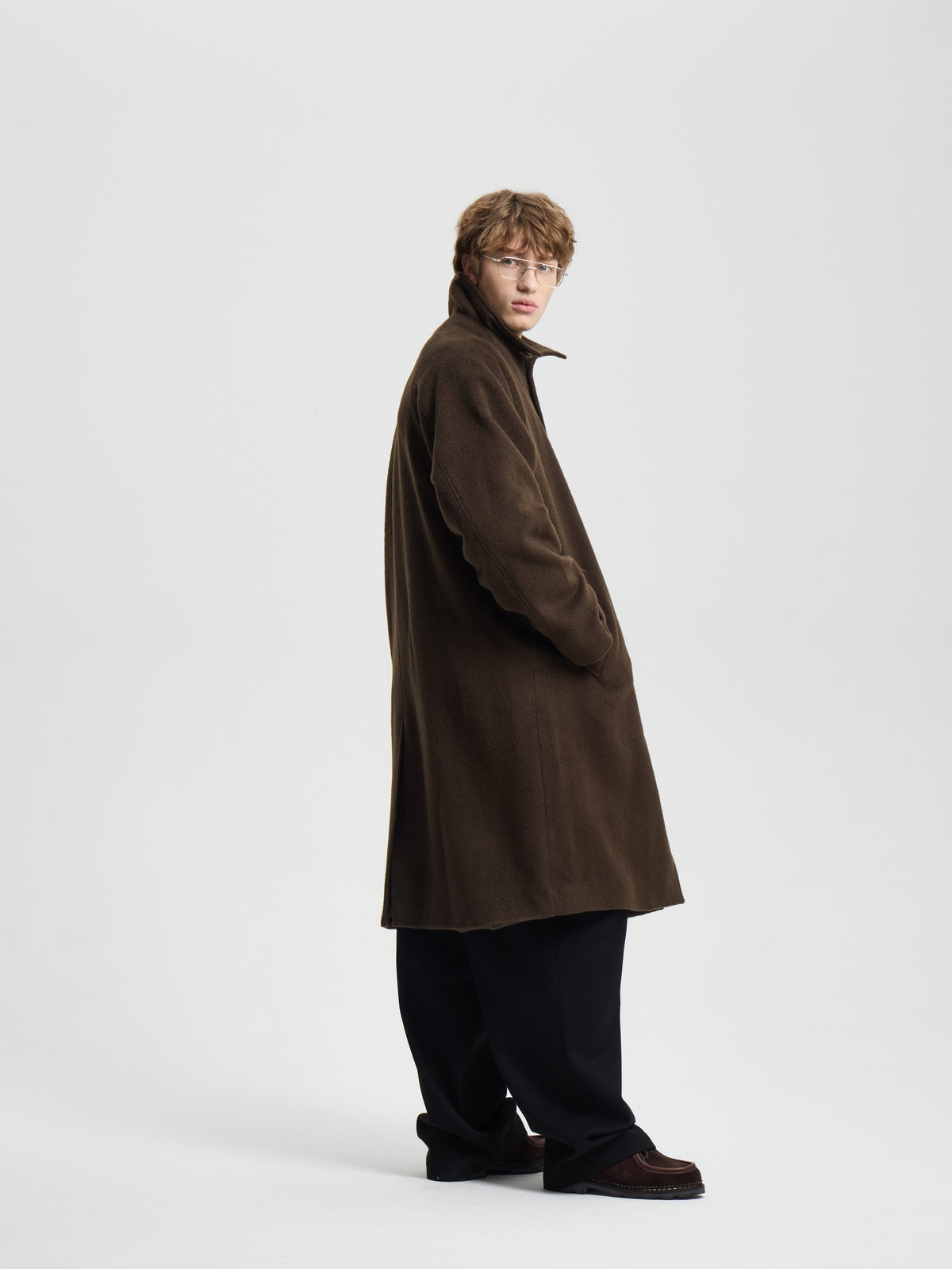Merely Wool Flannel Raglan Coat
