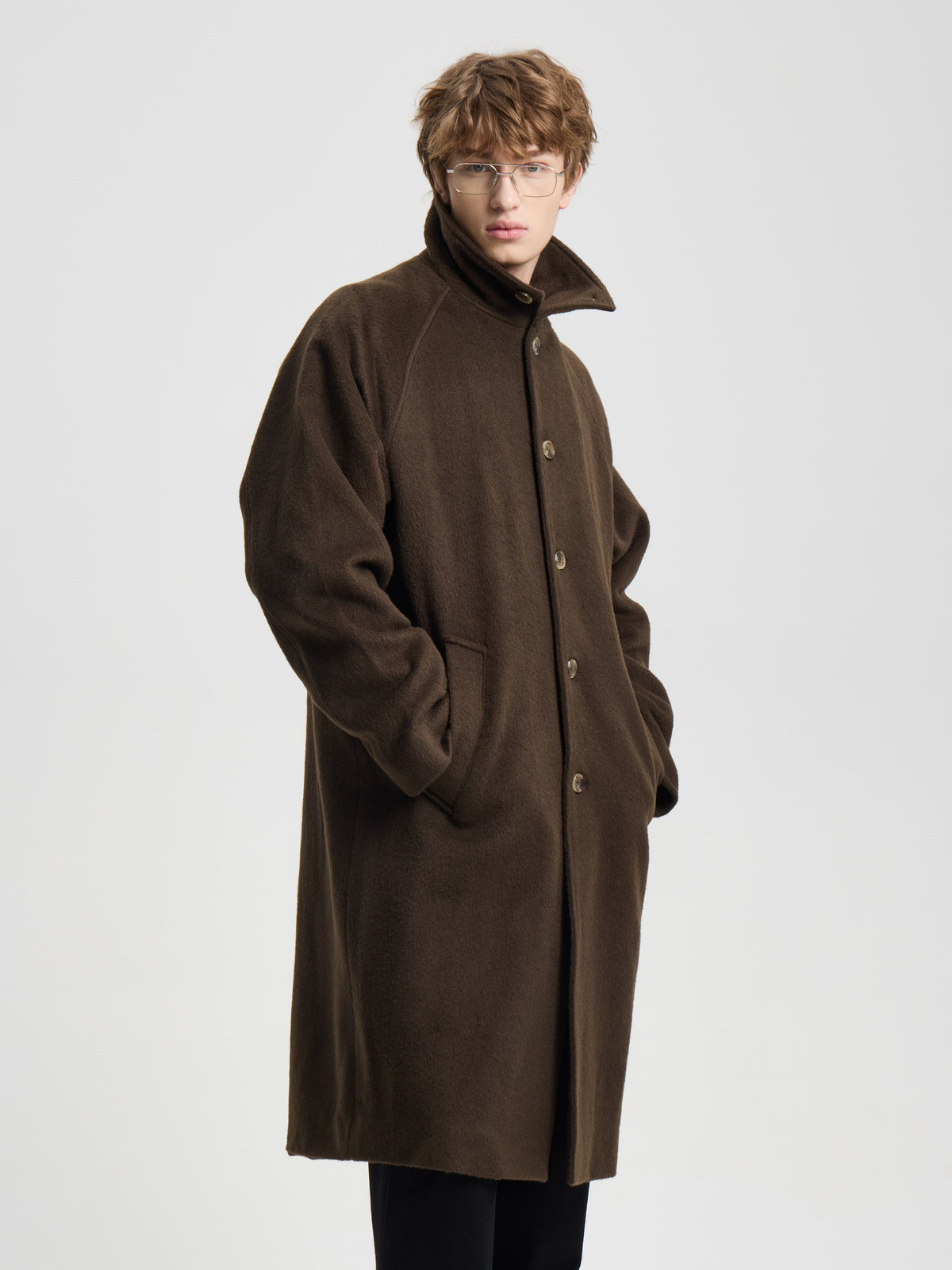 Merely Wool Flannel Raglan Coat