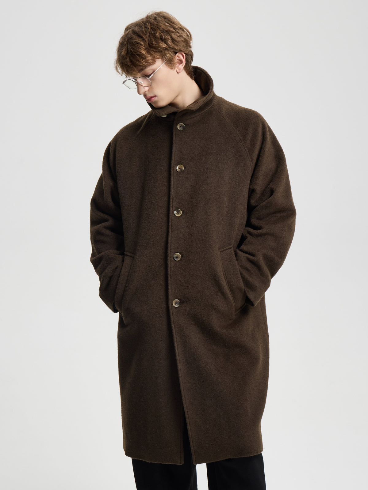 Merely Wool Flannel Raglan Coat