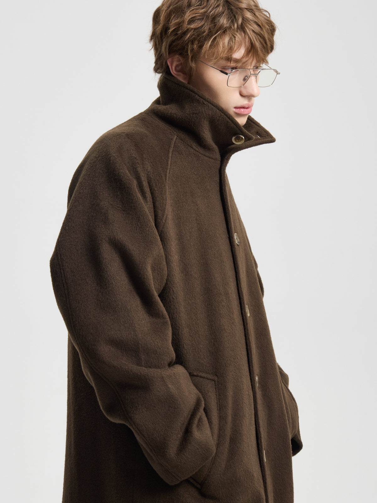 Merely Wool Flannel Raglan Coat