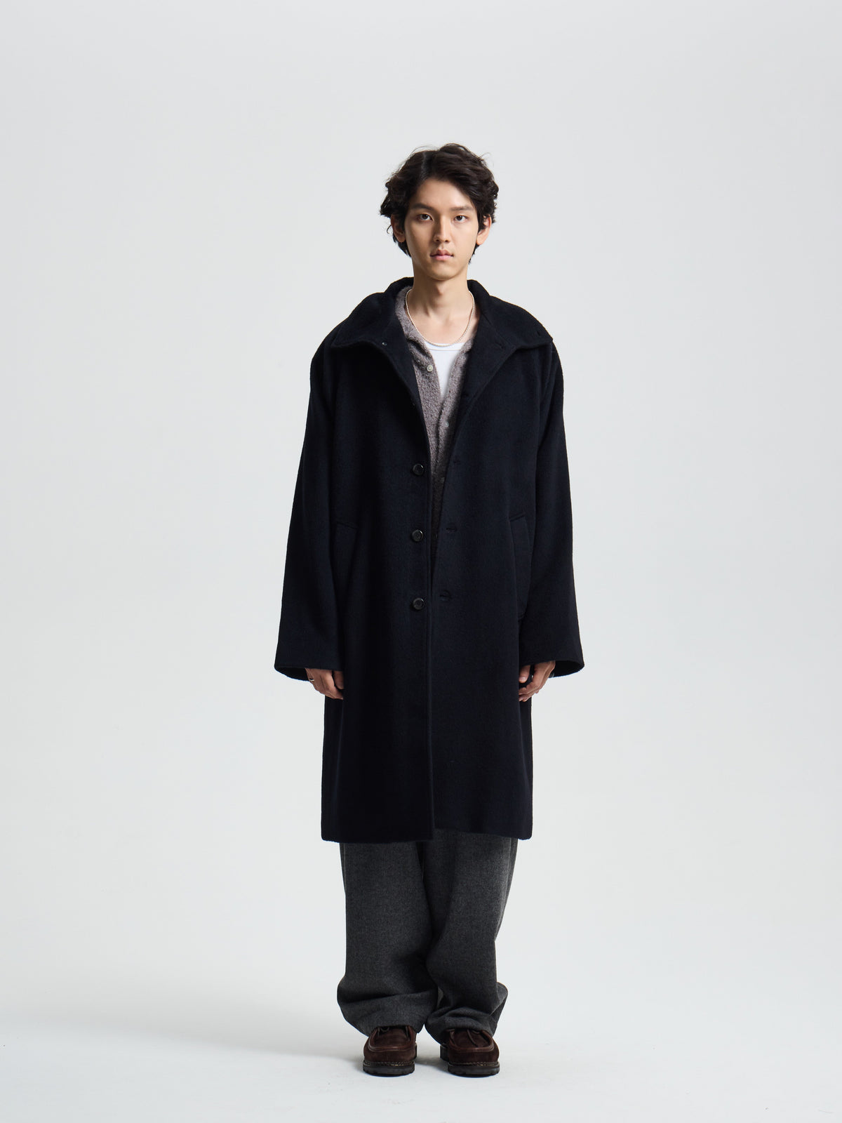Merely Wool Flannel Raglan Coat