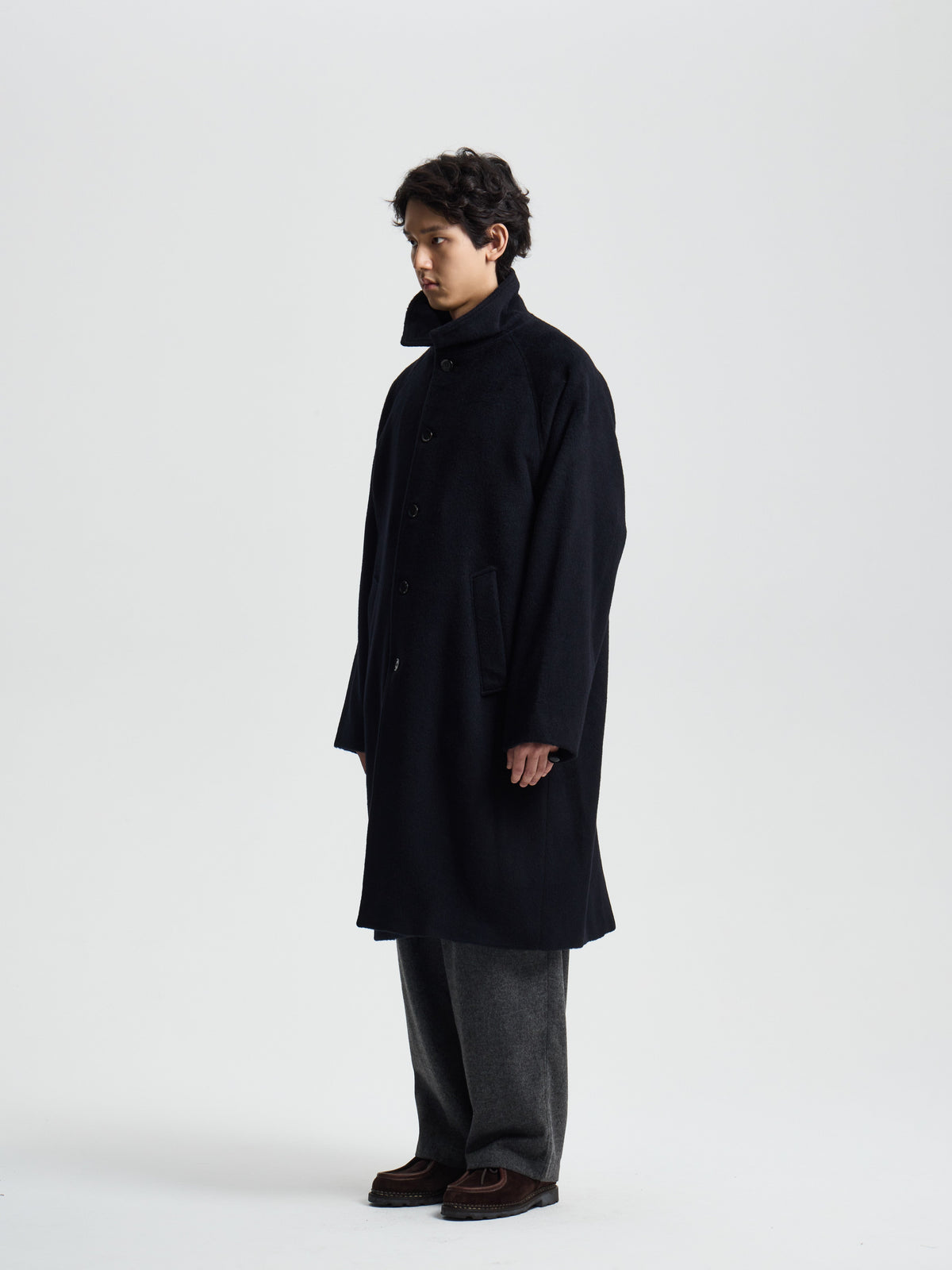 Merely Wool Flannel Raglan Coat