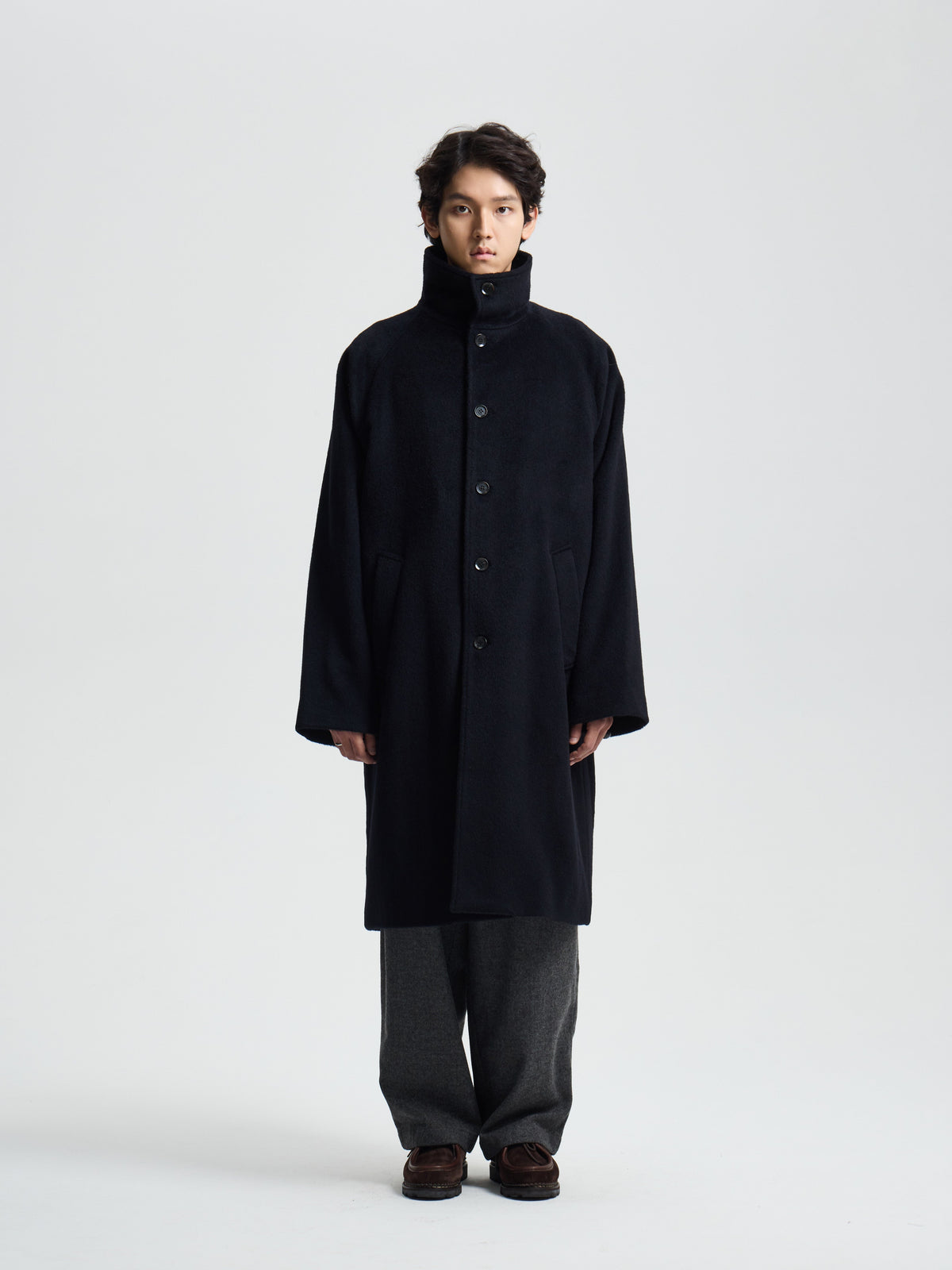 Merely Wool Flannel Raglan Coat