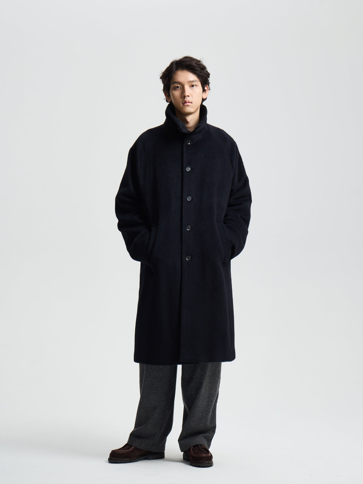 Merely Wool Flannel Raglan Coat
