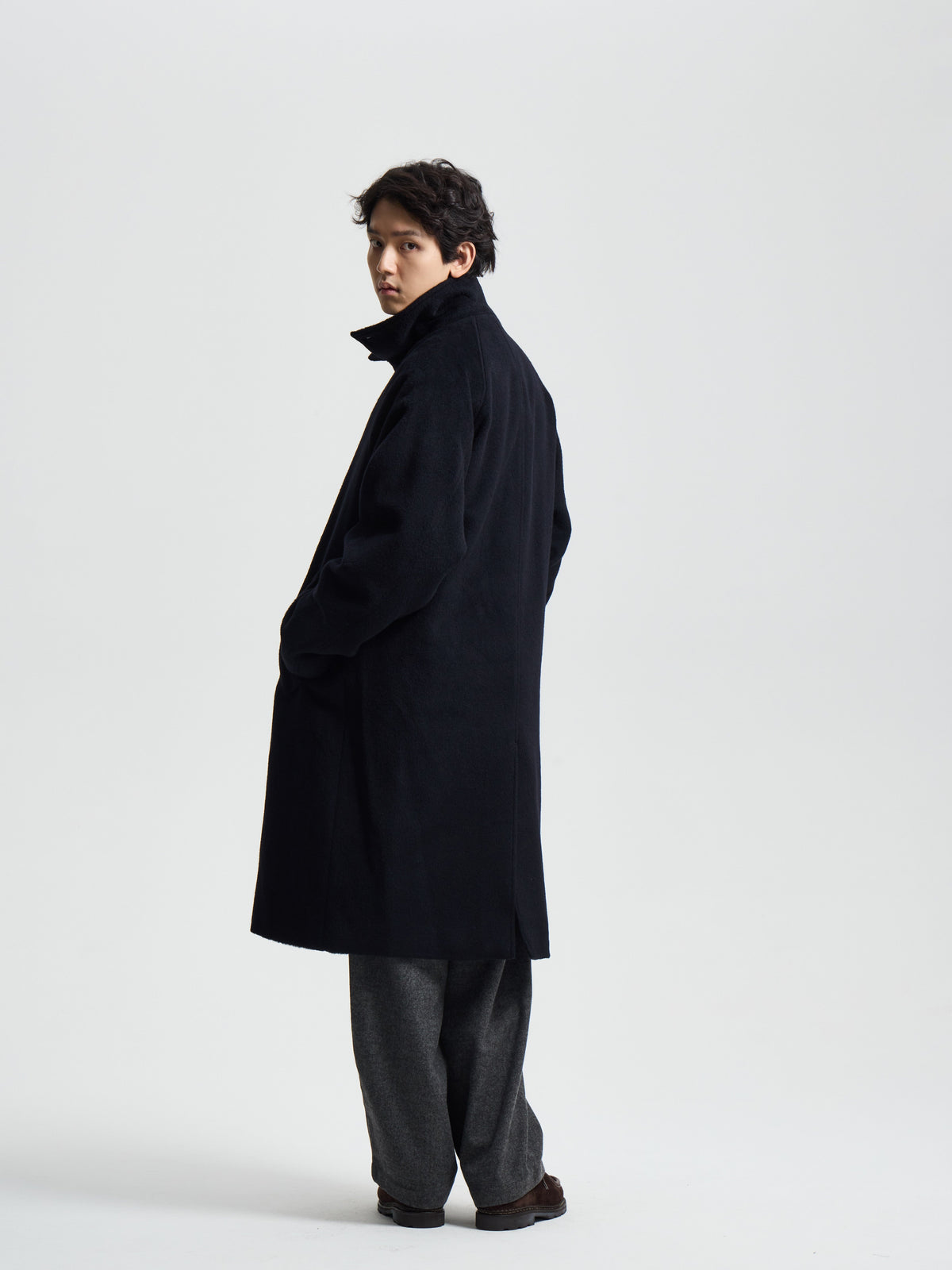 Merely Wool Flannel Raglan Coat