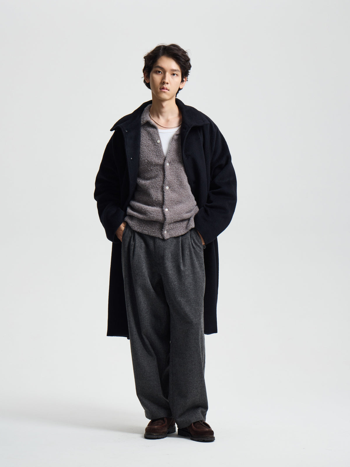 Merely Wool Flannel Raglan Coat