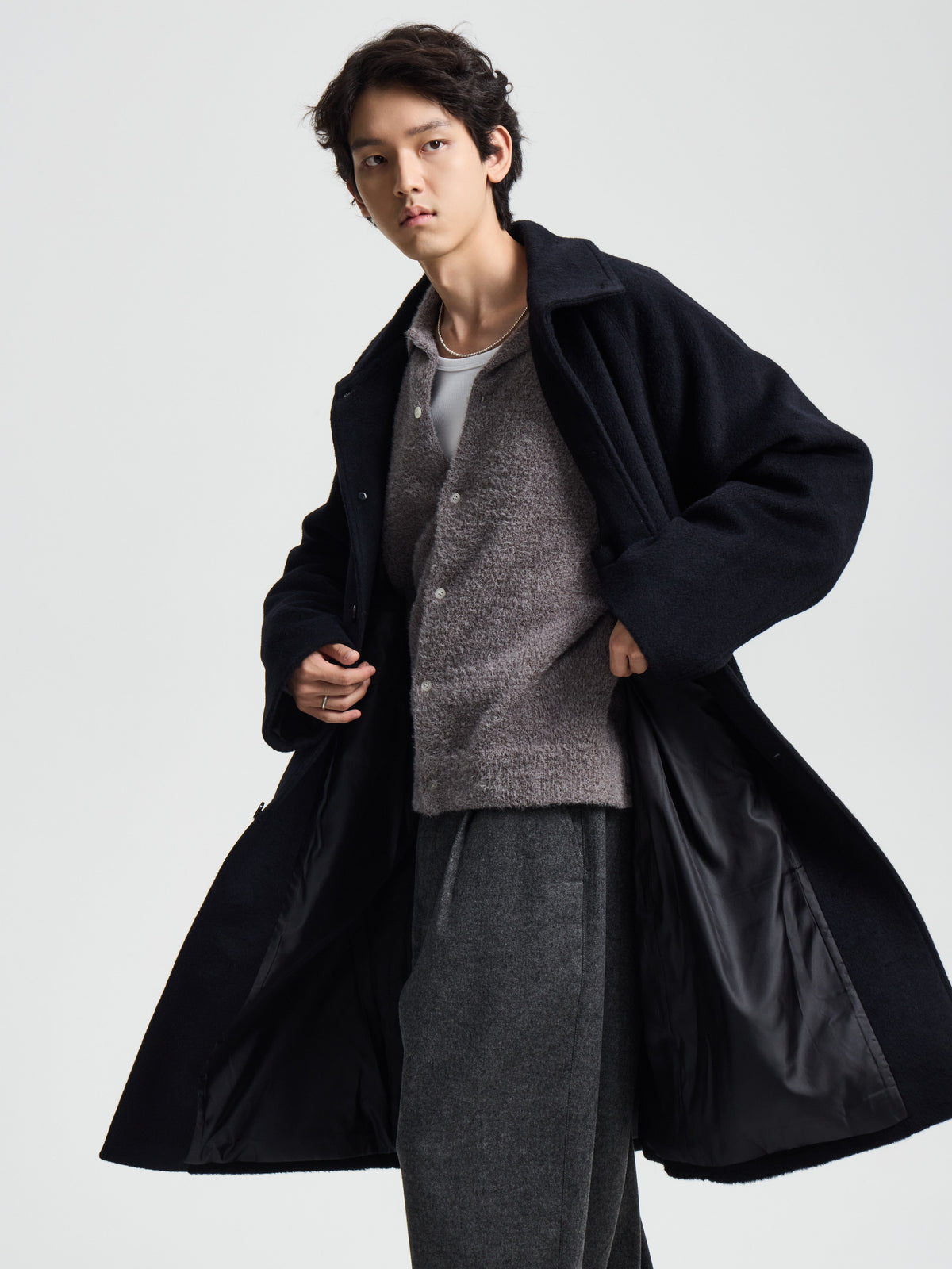 Merely Wool Flannel Raglan Coat