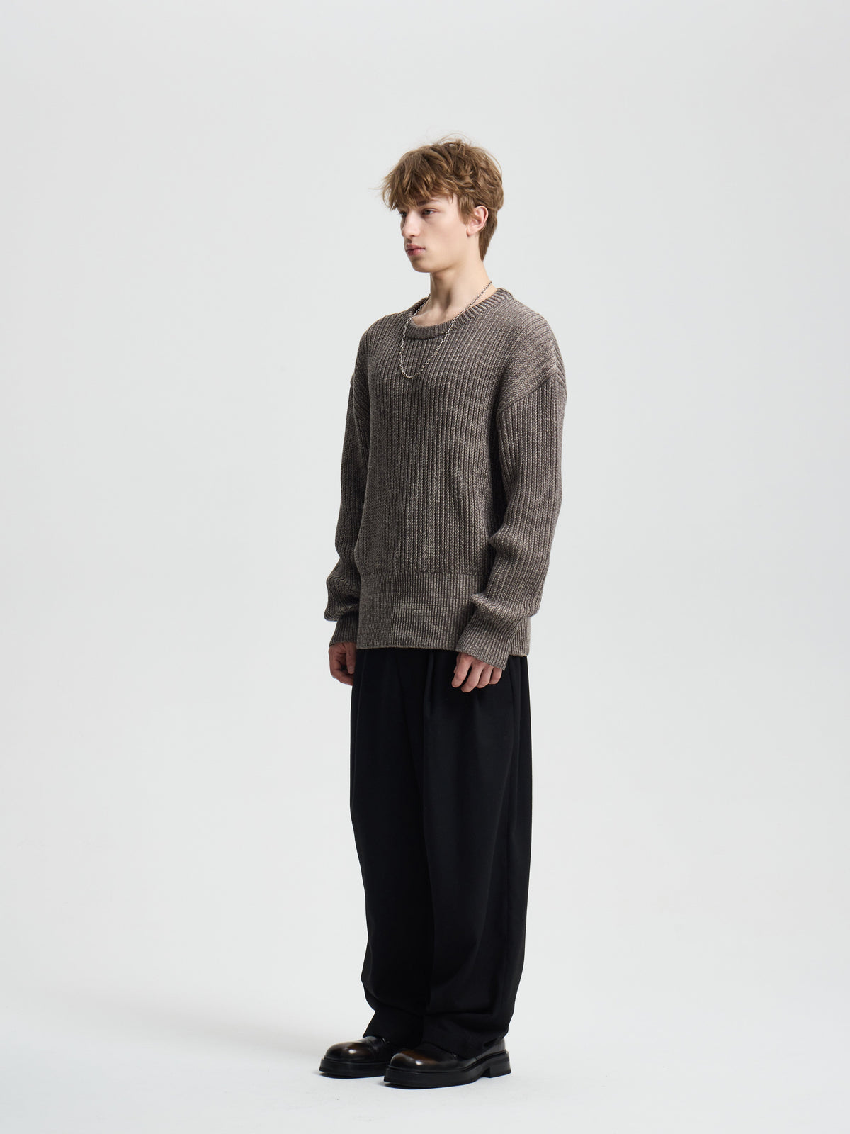 Merely Snug Cotton Melange Blouson Sweater