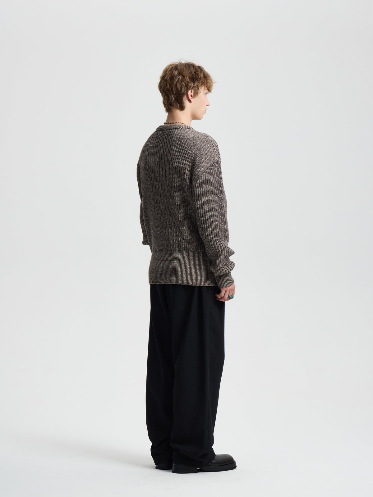 Merely Snug Cotton Melange Blouson Sweater