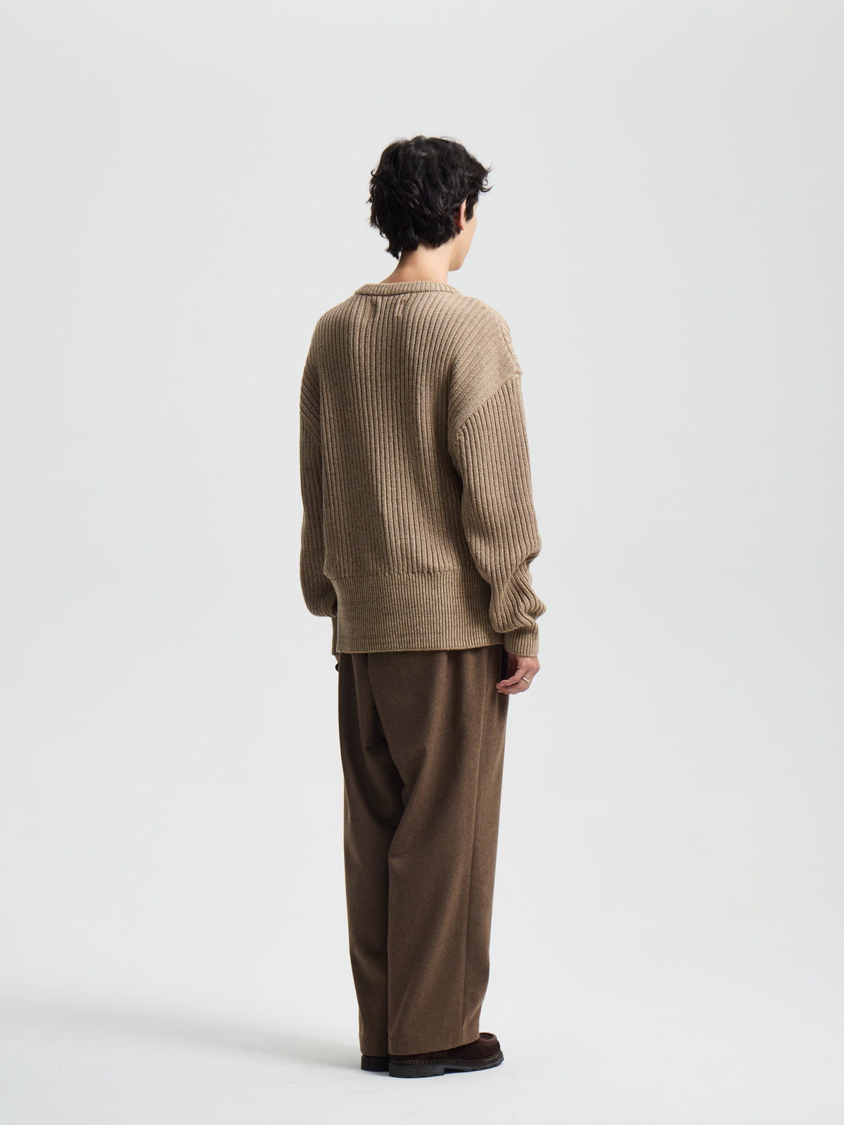 Merely Snug Cotton Melange Blouson Sweater