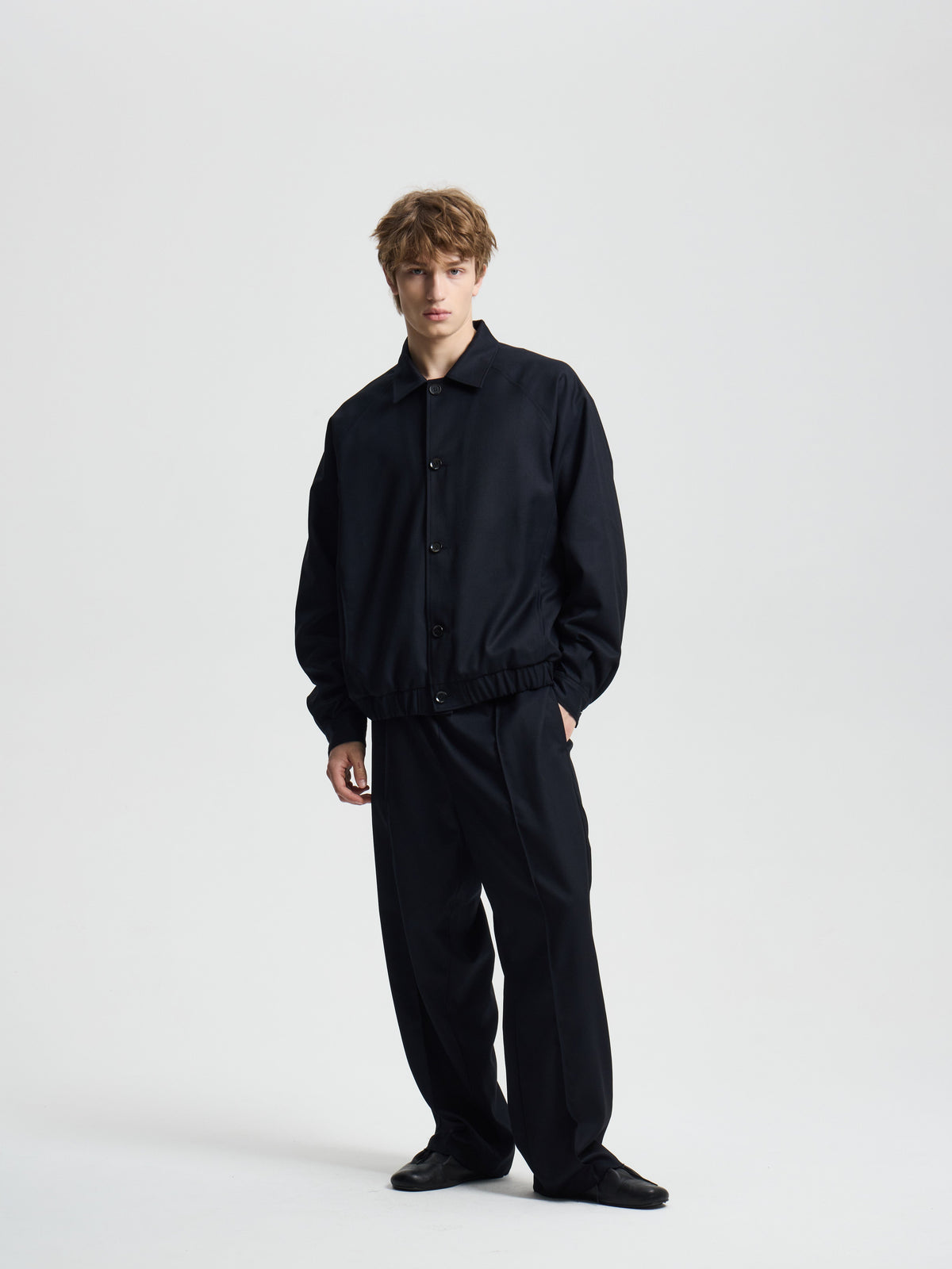 Merely Woolen Pintuck Slacks