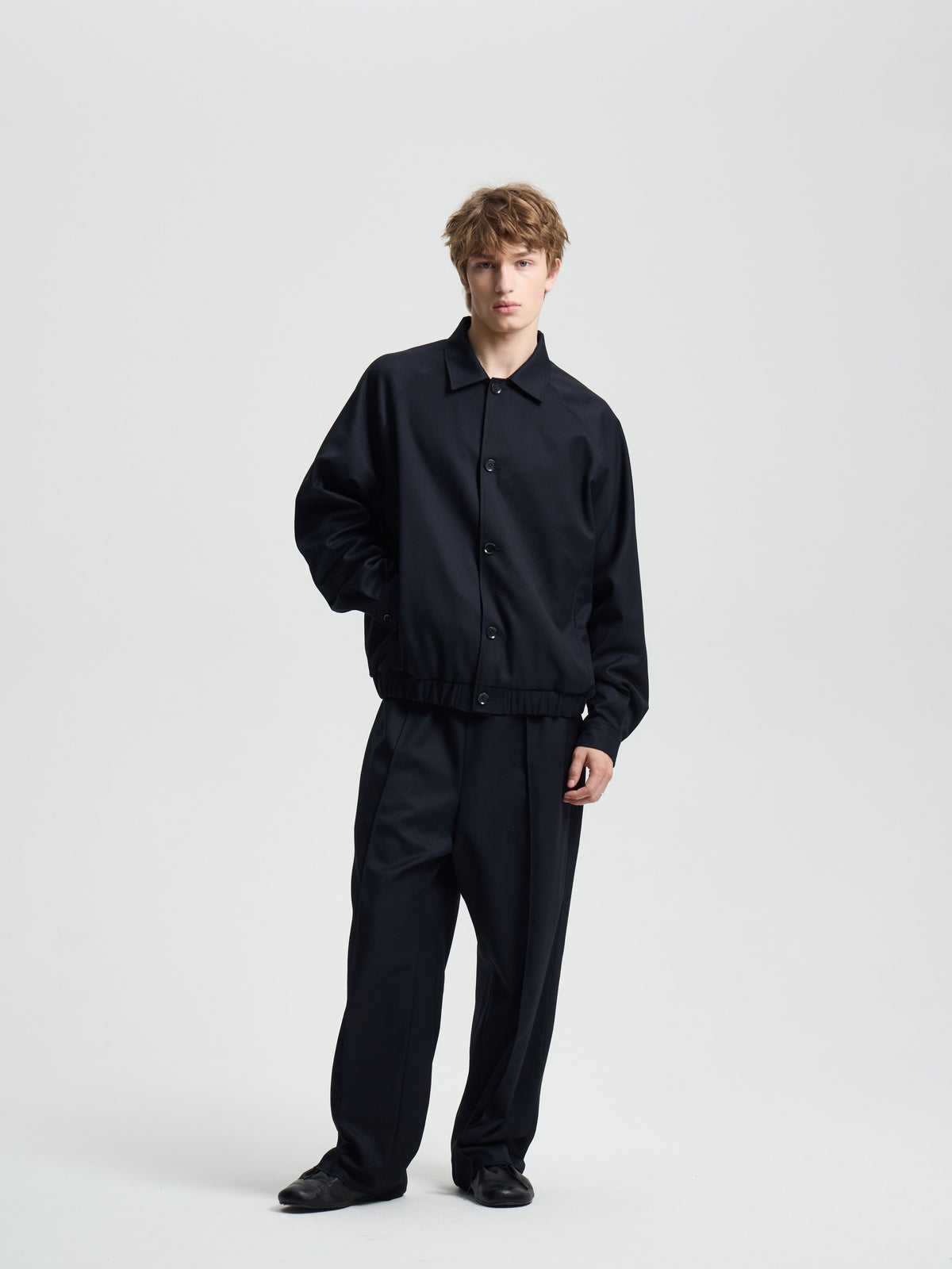 Merely Woolen Pintuck Slacks