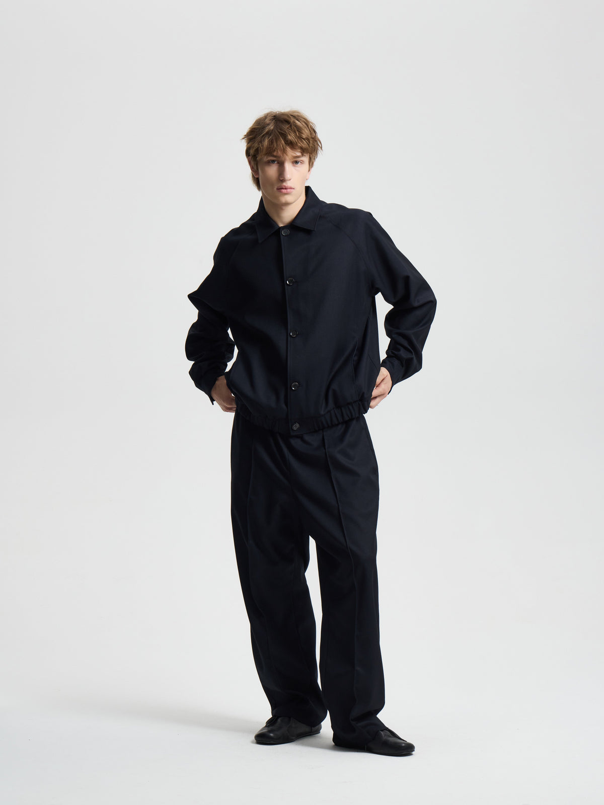 Merely Woolen Raglan Blouson
