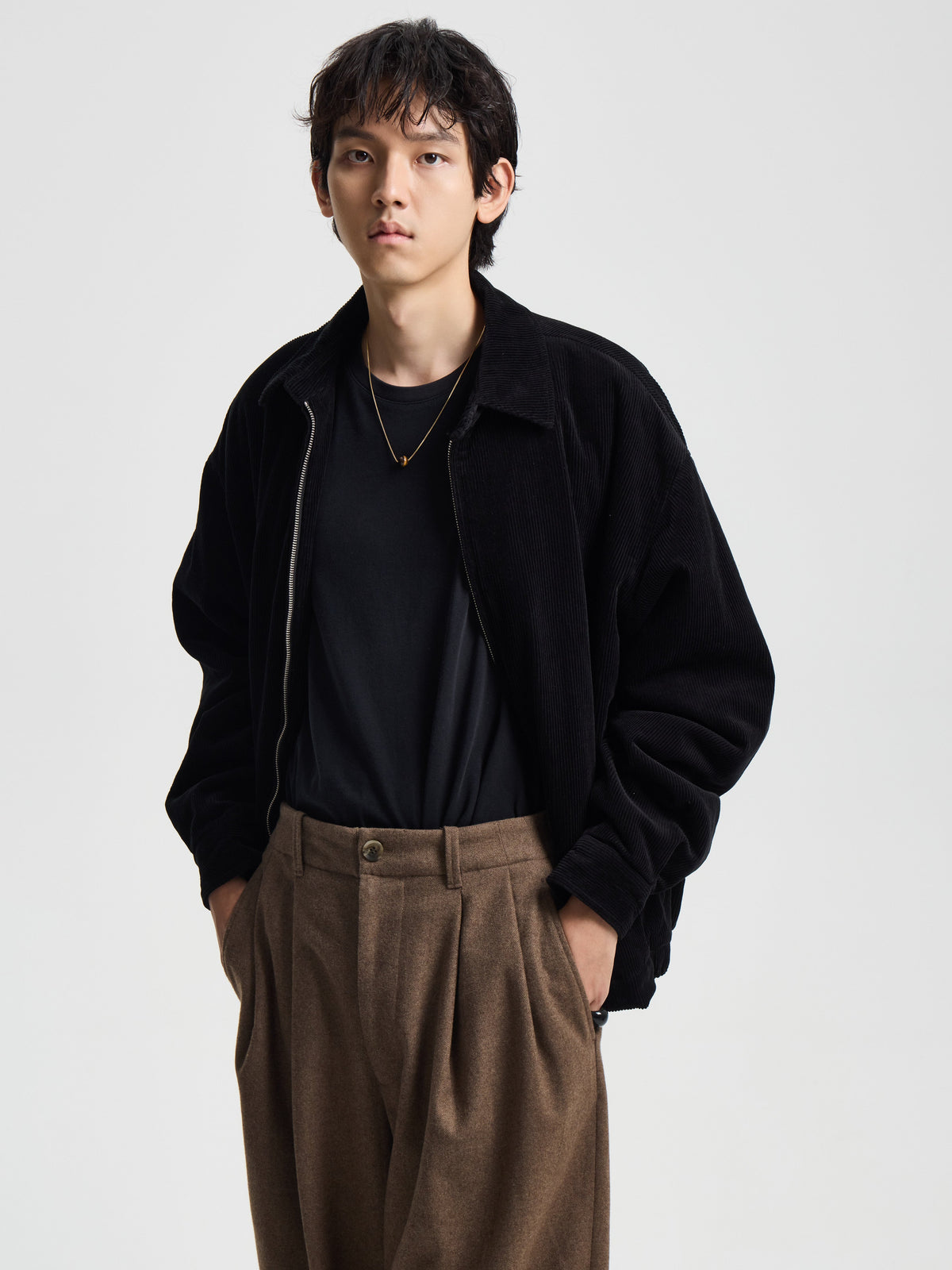 Merely Washed Corduroy Zip-Up Jacket