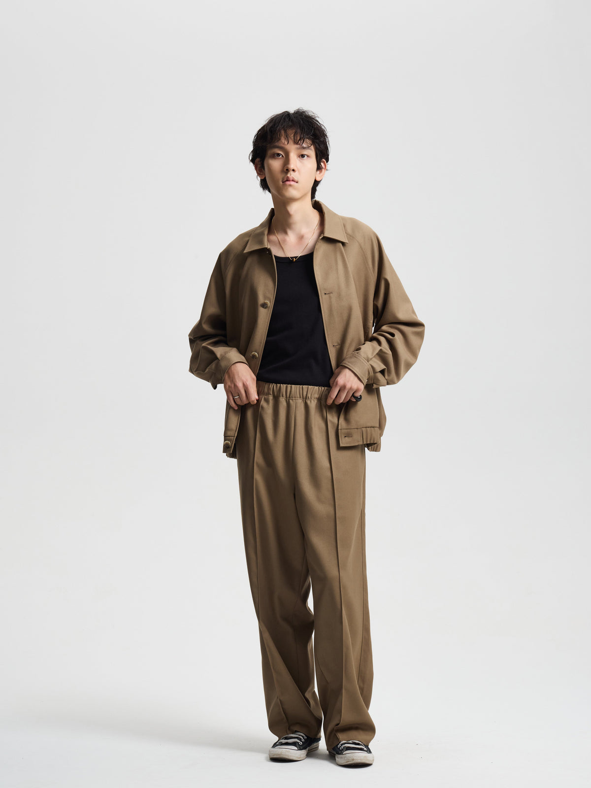 Merely Woolen Pintuck Slacks