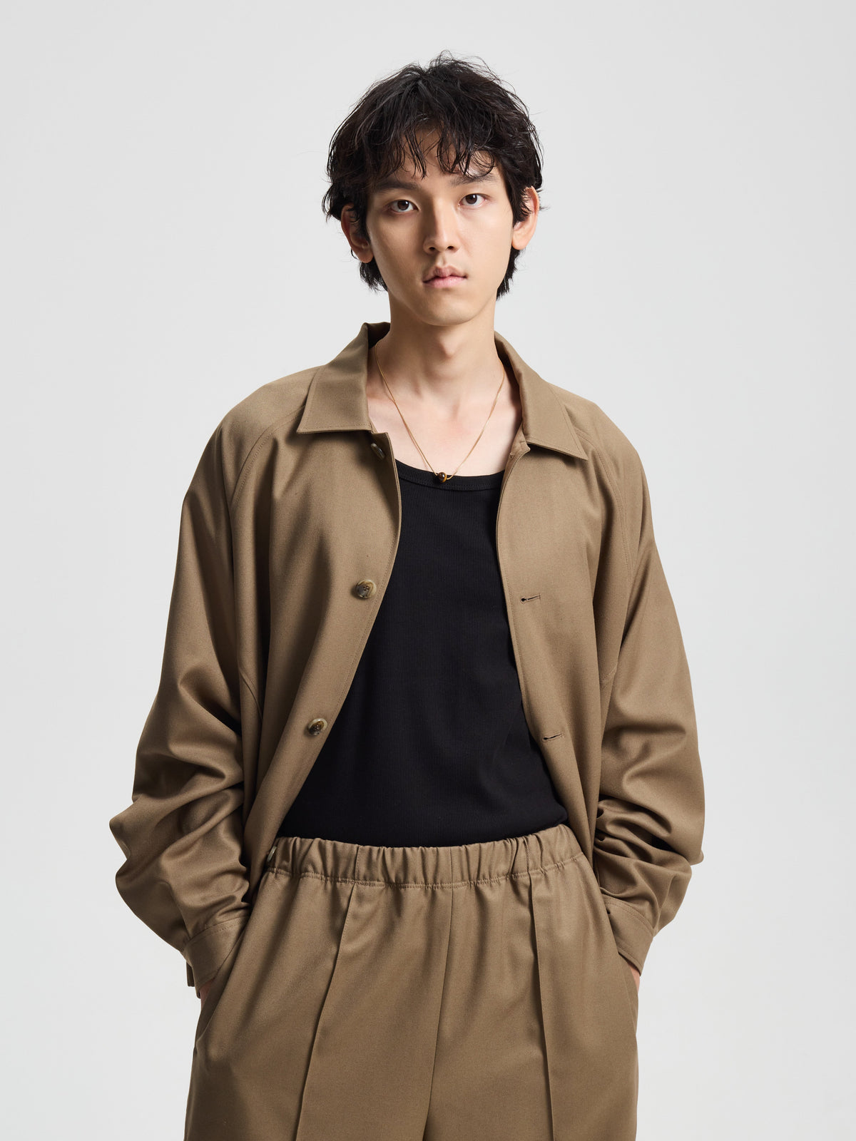 Merely Woolen Raglan Blouson
