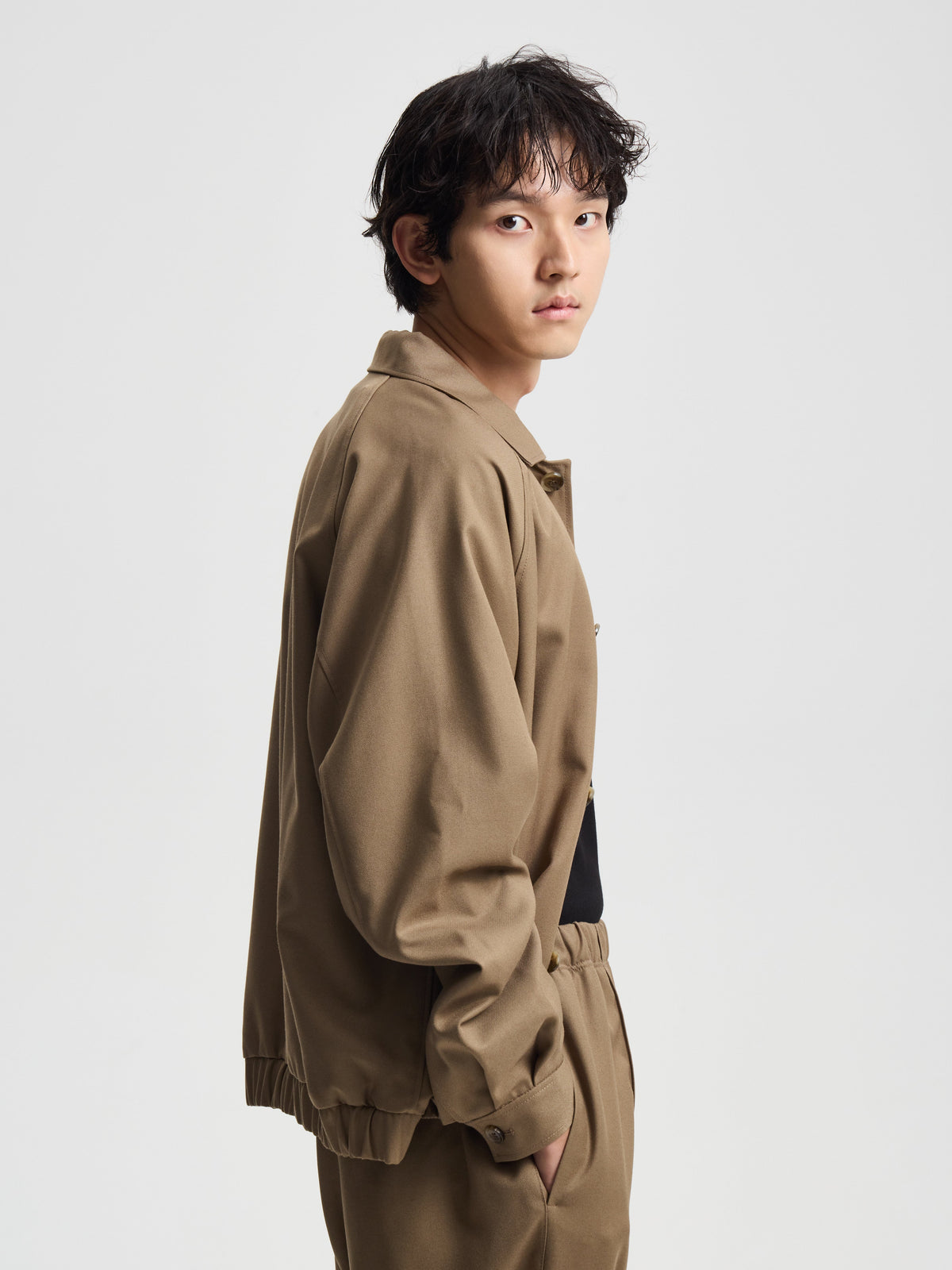 Merely Woolen Raglan Blouson