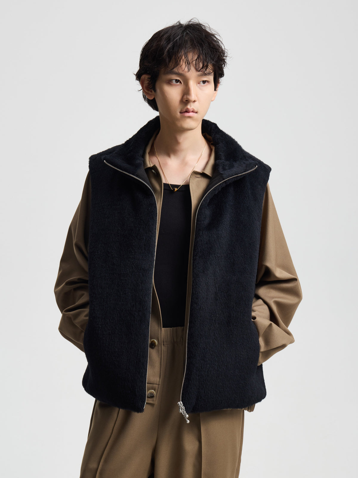 Merely Suri Alpaca Inuit Fur Vest